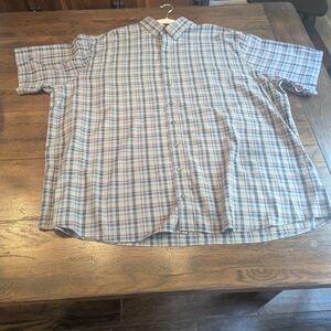 Synrgy Men's Short Sleeve Button Down Shirt 3XLT Big & Tall